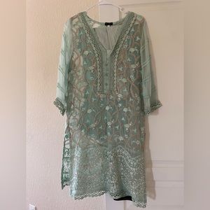 Agha noor Pakistani outfit mint green